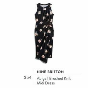 SOLD -Nine Britton Abigail Brushed Knit Midi Dress